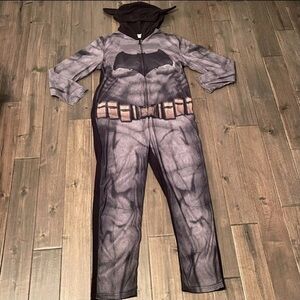 Batman One Piece Halloween Costume Pajamas Hooded with Cape Men's M